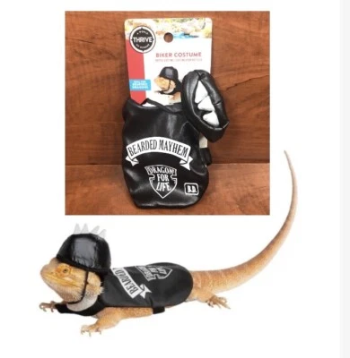 $14.95 • Buy Bearded Dragon Halloween Costume Biker Spike Helmet Small Animal Reptile - NEW