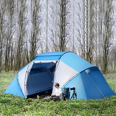 4-6 Persons Camping Tent Dome Family Travel Group Hiking Room Fishing • £103.93