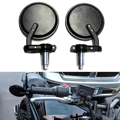 Motorcycle Round 7/8  Bar End Mirrors Rearview Mirror For Yamaha YZF R6 R3 R1 • $17.59