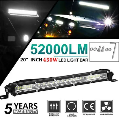 $28.98 • Buy 20  Inch Slim LED Work Light Bar Spot Flood Combo Lamp SUV ATV Offroad Truck