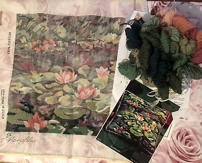 Gorgeous Glorafilia Waterlilies Canvas & Wools Perfect Picture Or Cushion • £18.99