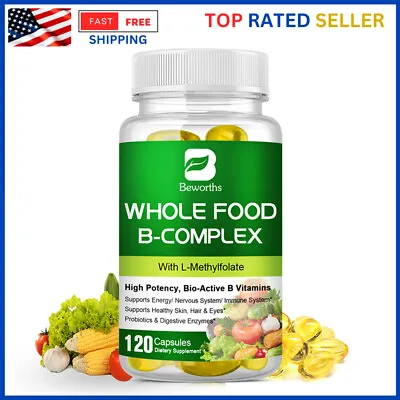 Vitamin B Complex 120 Capsules B1B2B3B5B6B7B9B12 Immune Support Pills • $13.29