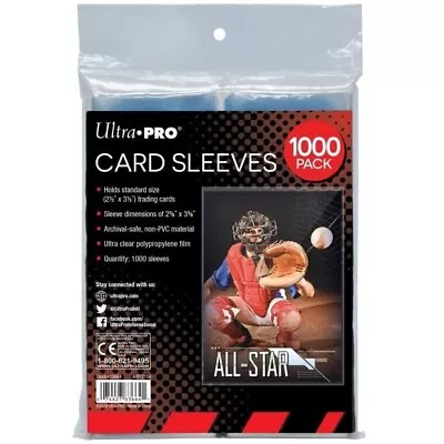 1000 Ultra PRO Soft Penny Sleeves Standard Card Protectors 67mm X 94mm 8x 125ct • $21.90