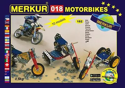 Metal Construction Set Merkur Motorbike 08 Kg NEW Made In CZECH REPUBLIC • $80