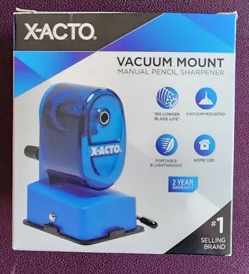 X-Acto Blue Vacuum Mount Manual Pencil Sharpener New • $14.95