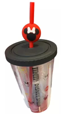 Disney Springs M&M's World Icon Black Minnie Mouse Straw Tumbler New With Tag • £32.76