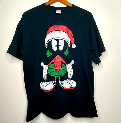 Gildan 1XL XL Looney Tunes' Marvin The Martin Santa Claus Distressed T-Shirt • $18