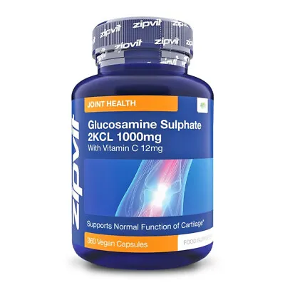 Glucosamine Sulphate 2Kcl 1000Mg With Vitamin C 12mg 360 Vegan Tablets • £24.89
