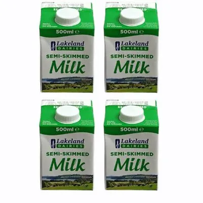 Lakeland UHT Semi-SkimmeD Milk 500ml X 4 • £9.25