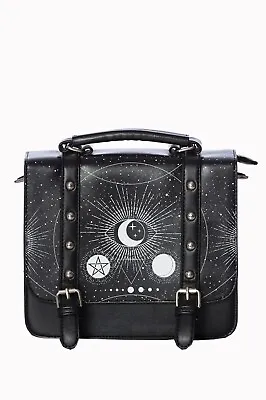 £37.99 • Buy Gothic Rockabilly Emo Punk Stars Moon Cosmic Small Satchel Bag BANNED Apparel