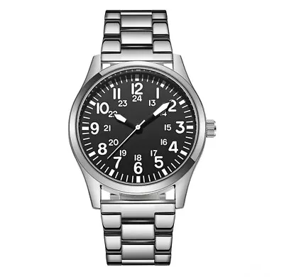 £17.99 • Buy Men’s Pilot Field Watch High Quality Seiko Movement Stainless Steel UK