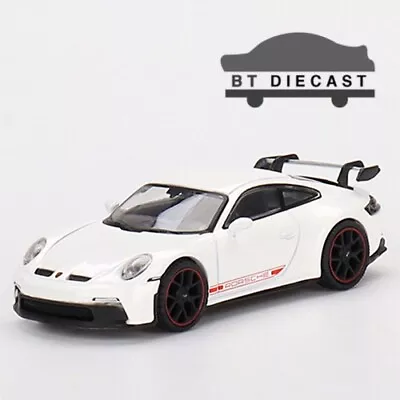 Mini Gt Porsche 911 992 Gt3 1/64 Diecast Model Car White Mgt00478 • $13.99