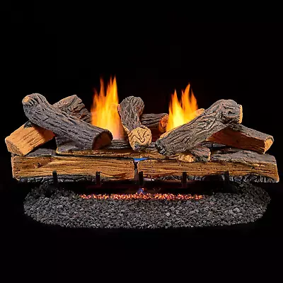 Duluth Forge DLS-30R-1 Dual Fuel Ventless Fireplace Logs Set With Remote Control • $402.31