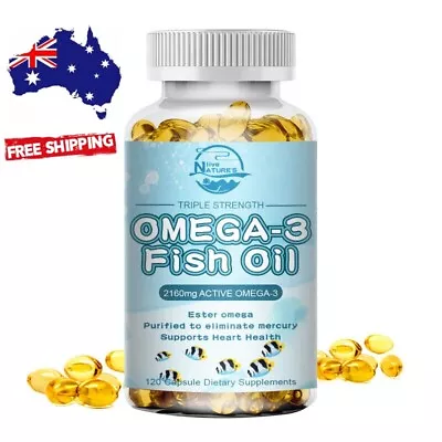 Triple Strength Omega 3 Fish Oil Joint Support Tablets Highest Potency 120 Caps • $20.52