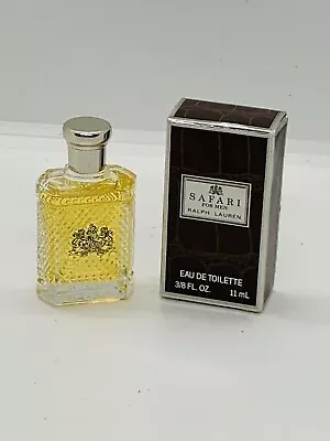 Ralph Lauren Safari Miniature 11ml Eau De Toilette Vintage Mens Fragrance Rare • £24.99