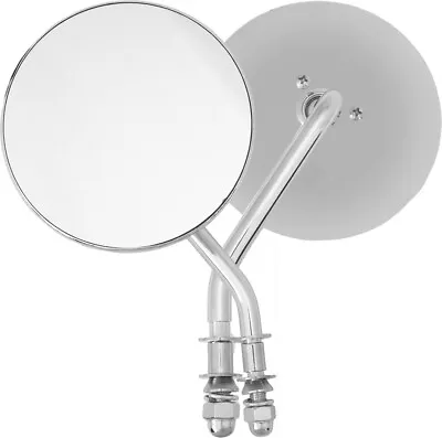 Harddrive Chrome 4in Left Round Side Mirror Harley V-Rod Muscle 09-17 • $32.95