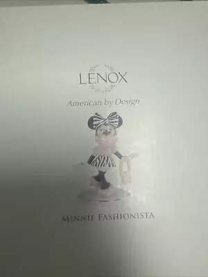 Lenox Disney Minnie Mouse Fashionista Figurine Fashion  Zebra Print Skirt NEW • $69