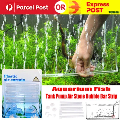 $4.84 • Buy Aquarium Fish Tank Pump Air Stone Bubble Bar Strip Curtain Diffuser Aerator Tube