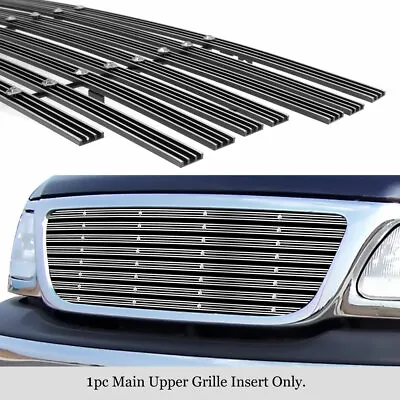 Fits 1999-2003 Ford F-150/Harley Davidson Upper Chrome Wide Rivet Billet Grille • $64.99