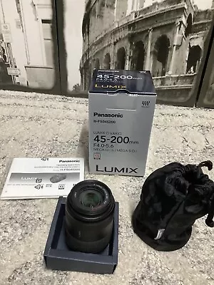 Panasonic Lumix G Vario 45-200mm F/4-5.6 Asph. Mega O.I.S. Zoom Lens • £139