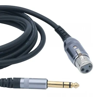 XLR Female To 6.35mm (1/4') TRS Balanced Jack Microphone Cable _ 1M • £11.90