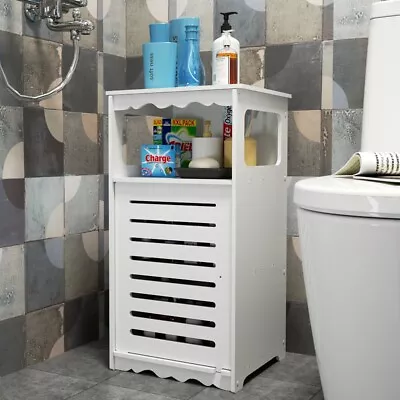 Modern Bathroom Furniture Cabinet Wood Slim Shelf Cupboard Storage Unit 3 Tiers • $34.99