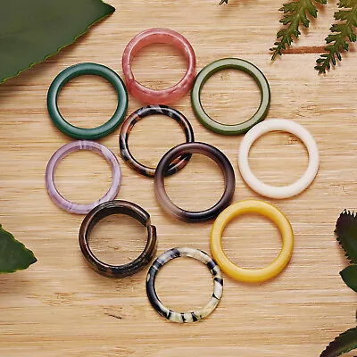 10pcs Colorful Rings Set Acrylic Knuckle Ring Midi Finger Women Party Jewelry • $1.87