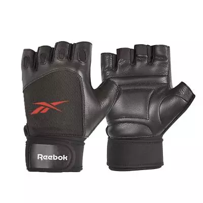 £13.99 • Buy Reebok Weight Lifting Gloves Heavy Duty Padded Leather Gym Workout Wrist Wrap