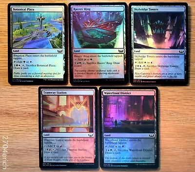 Set Of 5 Different FOIL Dual Card Draw Lands Streets New Capenna *NM* Magic MTG • $3.50