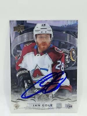 2018-19 Upper Deck Clear Cut Parallel SP #302 Ian Cole Avalanche Canucks IP AUTO • $12.99