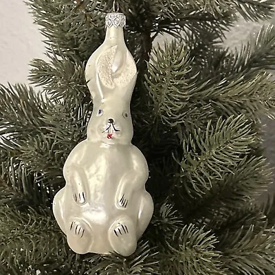 Polish White Rabbit Ornament/Made In Poland Rabbit Ornament/White Bunny Ornament • $9.85