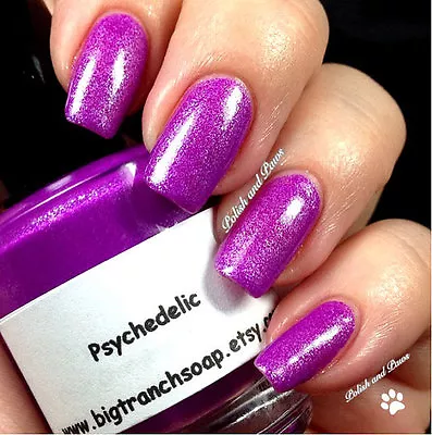 Neon Purple Nail Polish - Fluorescent -PSYCHEDELIC- UV Reactive - FREE SHIPPIING • $14.50