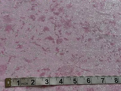 'Fairy Frost Metallic' Michael Miller Pink/silver Patchwork/craft Cotton • £1.99