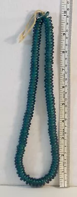 Vintage African Trade Bead Strand Dutch Donuts Pale Green/Blue Color 20  Total • $34.99