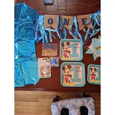 Mickey's First Birthday Party Decorations • $40