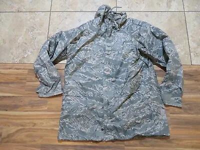 Military USAF Digital Camo Green Gortex Improved Rainsuit Parka With Liner Sz S • $49.99