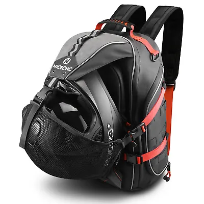 Motorcycle Backpack Waterproof Helmet Luggage Backpack Bag Men Accessories Red • $45.39