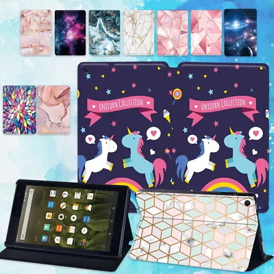 £7.43 • Buy UK Leather Tablet Stand Folio Cover Case For Amazon Fire 7 /HD 8 10/HD 8 10 Plus