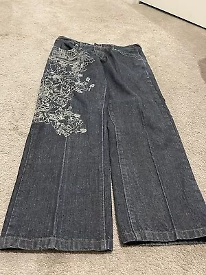 Y2K Artful Dodger Embroidered Jeans Men’s 38 Baggy Skate Streetwear • $90