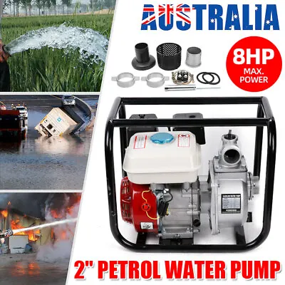 Petrol Water Pump 2  High Flow Pressure 350L/min 210CC Fire Fighting Irrigation • $220.95