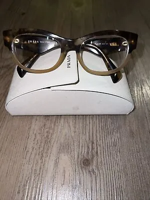 Prada Authentic Chunky Thick Frames ROZ-1O1 Eyeglasses Glasses Tortoise Beige • $59.95