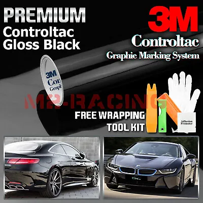 Genuine 3M Gloss Black Vinyl Wrap Car Sticker Film Decal Bubble Free • $4.99