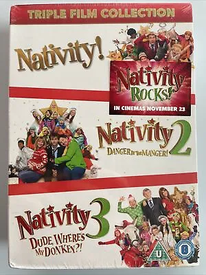 Nativity Triple Film Christmas Collection (DVD) Brand New Sealed • £6.99