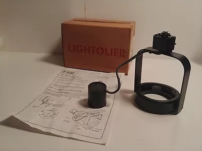 LIGHTOLIER Model 6283 Lytespot PAR-RING Matte Black Vintage TRACK HEAD LIGHT A7 • $29.95