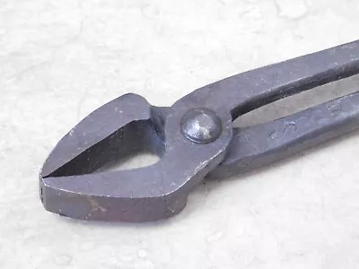 Vintage Blacksmith Foundry Metal Working #14 FLAT BIT JAW BAR GRAB TONGS SI • $59.99