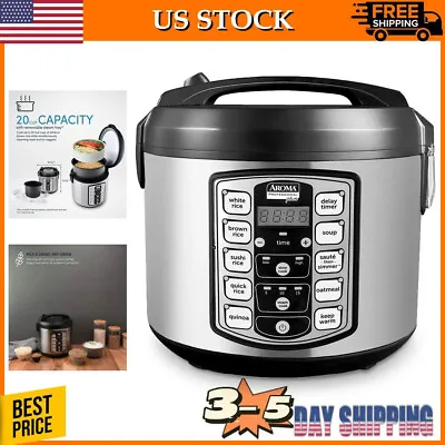 Aroma Housewares Professional Plus 20 Cup Cooked Digital Rice CookerARC-5000SB • $44.99