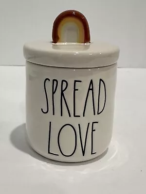 Rae Dunn Spread Love Jam And Jelly Jar With Rainbow  • $15