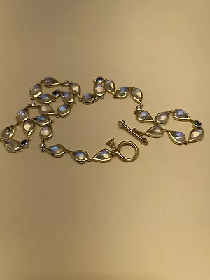 $22500 • Buy Temple St. Clair 18k Necklace Moonstone Sapphire Diamonds Wight 36g 18” Length