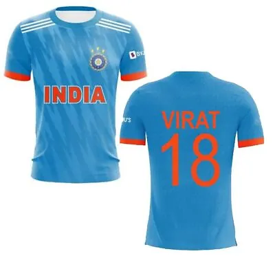 India Jersey Cricket 2023 T20 World Cup Shirt Team ODI T20 Kids Size Ipl Jersey • £16.79