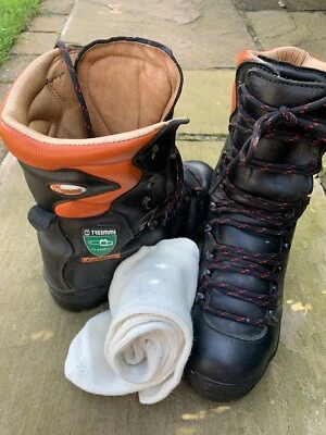 £110 • Buy Treemme CutStop Class 2 Chainsaw Safety Boots EU Size 43 Excellent Condition